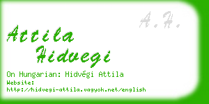 attila hidvegi business card
